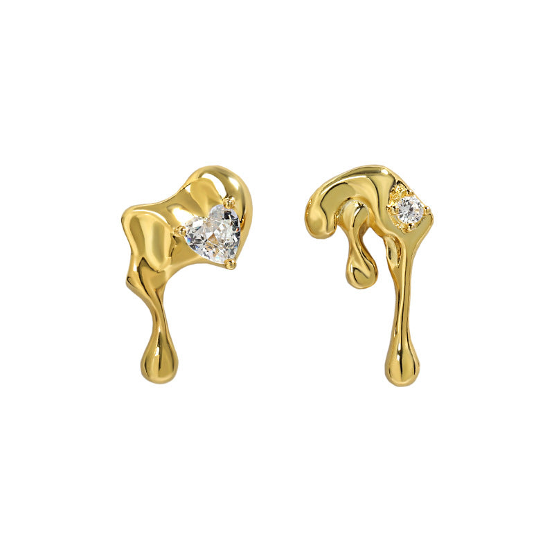 Lava Zircon Stud Earrings