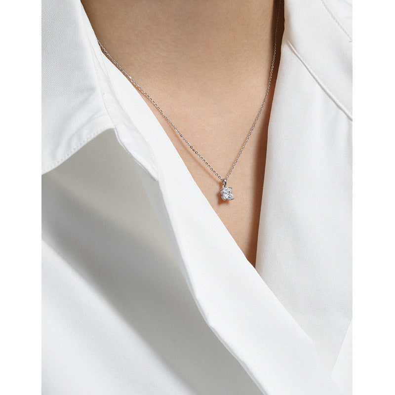 Square Zircon Clavicle Chain