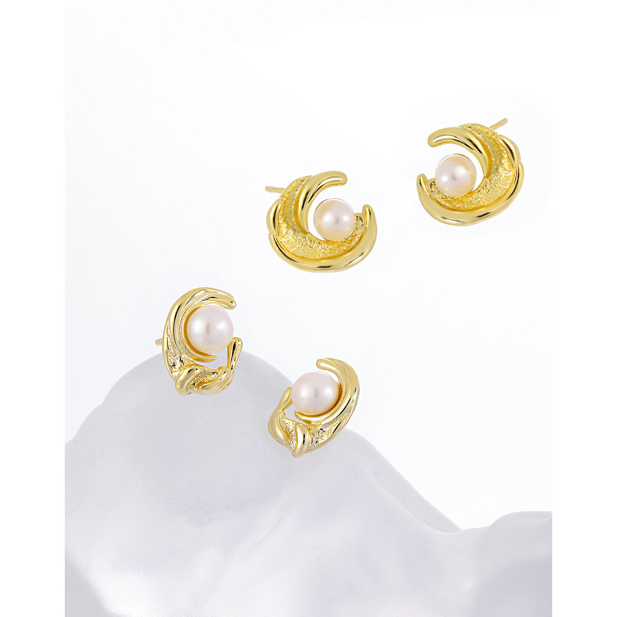 Irregular Pearl Stud Earrings