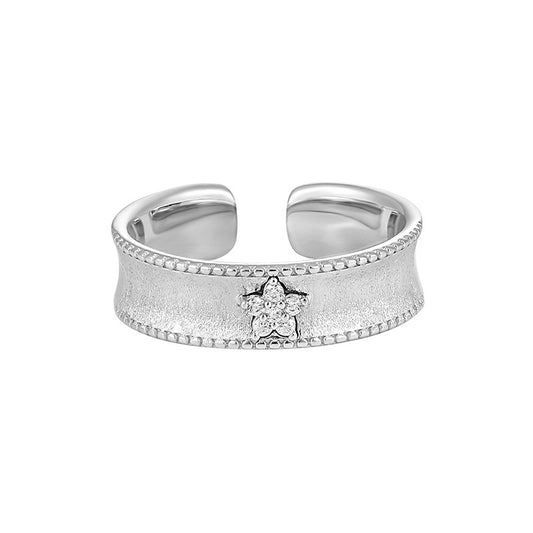 Star Diamond-inlaid Ring