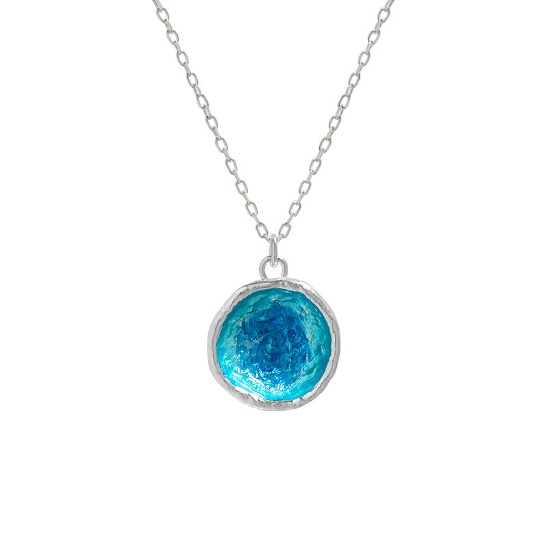 Ocean Texture Drip Glaze Necklace