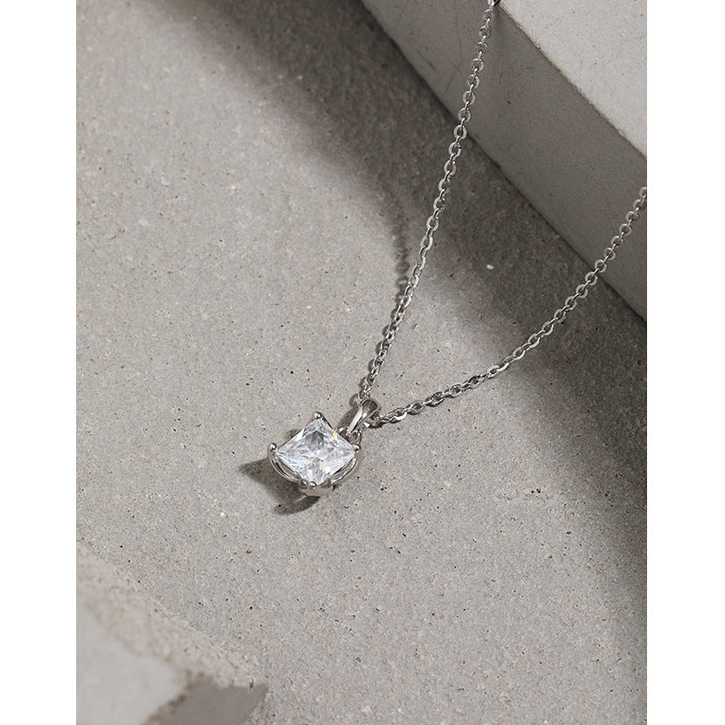 Square Zircon Clavicle Chain