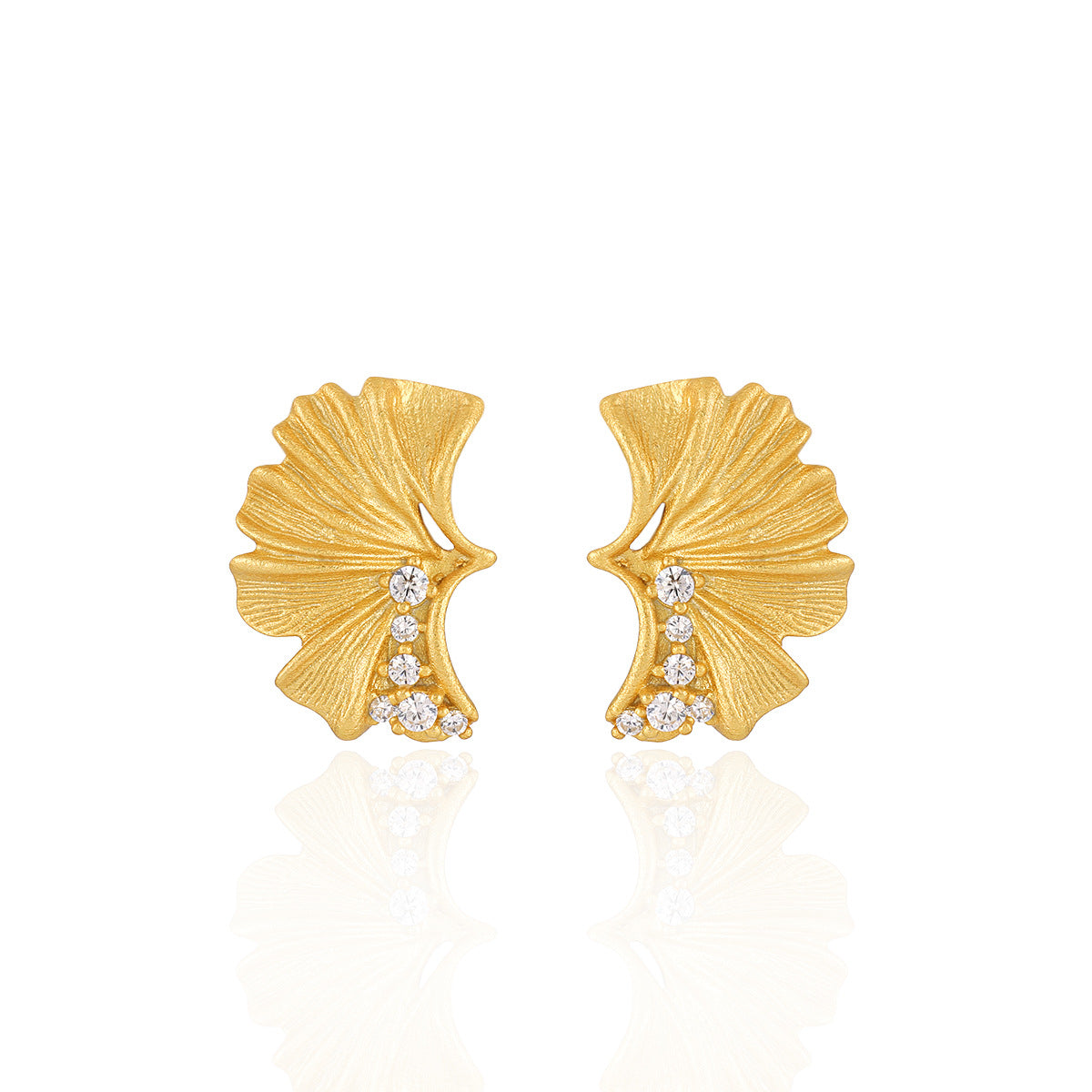 Ginkgo Biloba Stud Earrings