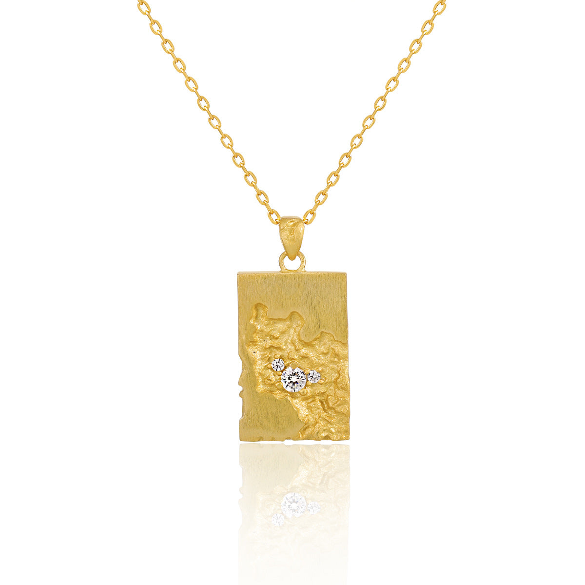 Square Diamond Necklace