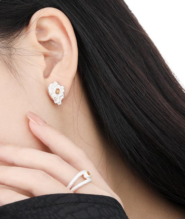 Irregular Diamond Stud Earrings