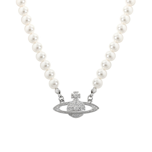 Saturn Pearl Necklace