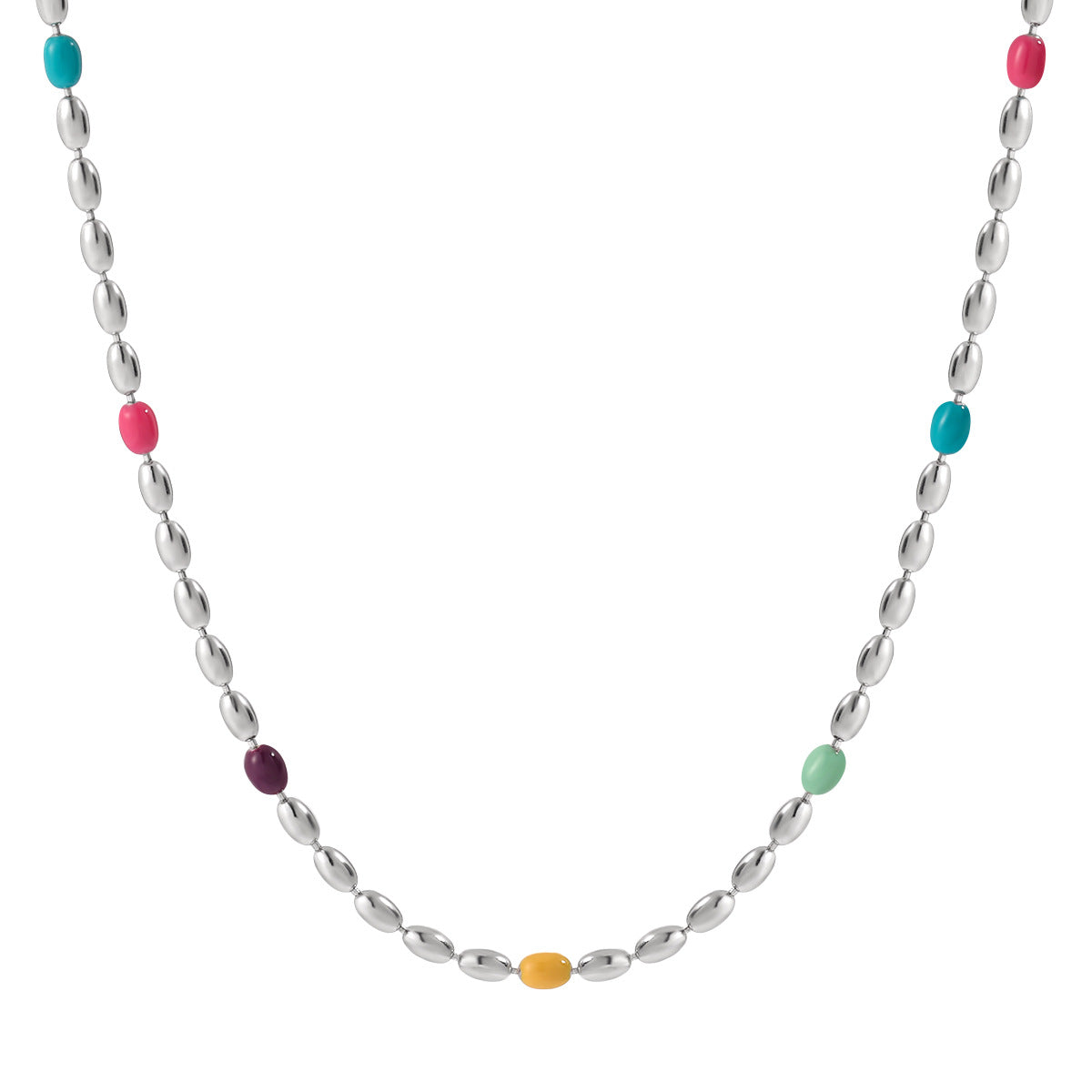 Color Oval Beaded Chain