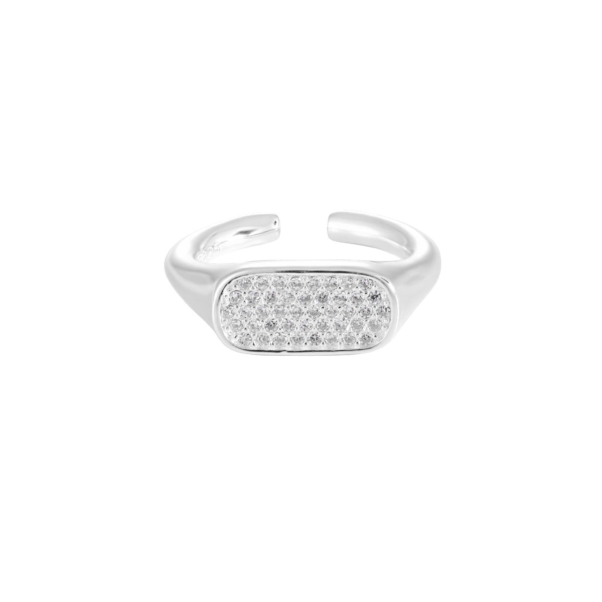 Square Fully Diamond-studded Ring